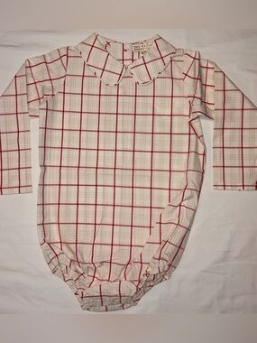 The Beaufort Bonnet Company Peter Pan Collared Shirt/onesie sz 18-24 months NWT